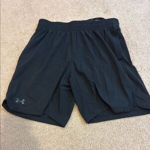 Under Armour Black Athletic Shorts Lightweight Moisture-Wicking